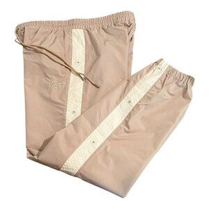 EPTM Women’s Beige Jogger Track Pants Elastic Waist Size Large Streetwear NWT